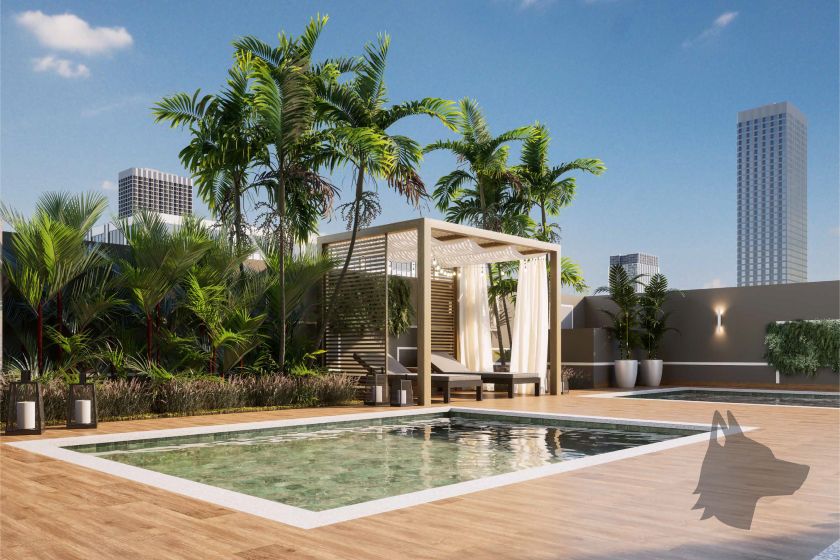 Piscina do Gallery Residence, da Louly Caixe Engenharia