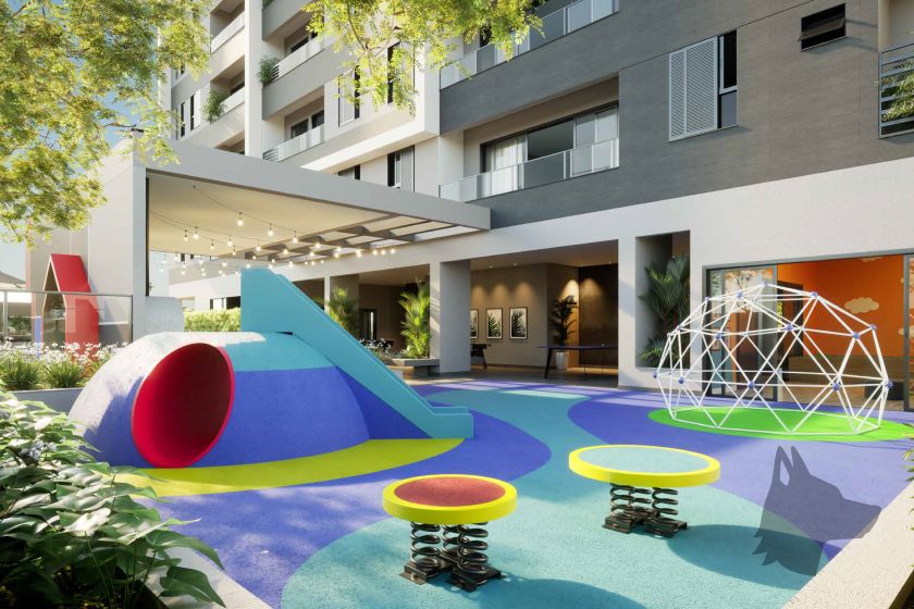 Playground do Gallery Residence, da Louly Caixe Engenharia