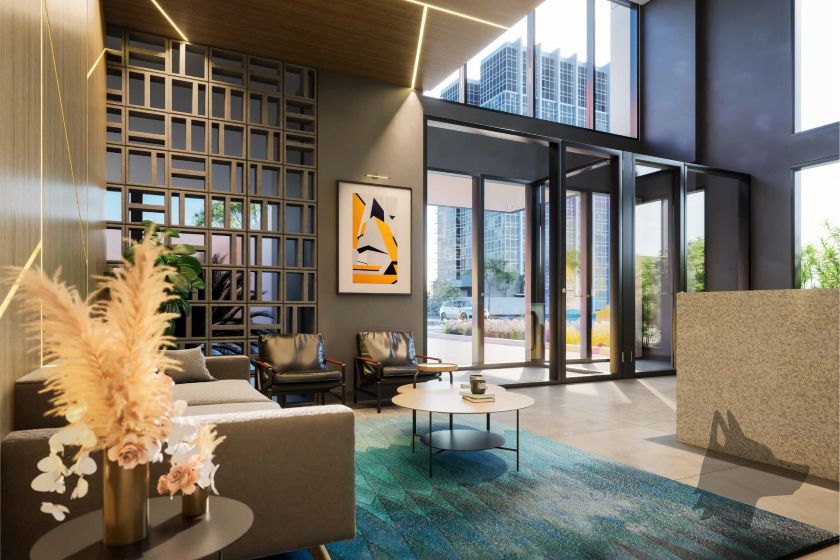 Lobby do Gallery Residence, da Louly Caixe Engenharia
