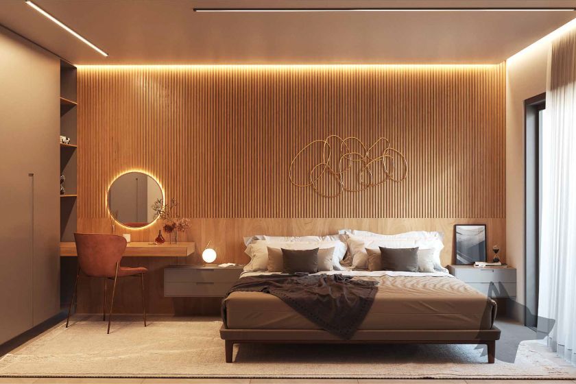 Quarto do Gallery Residence, da Louly Caixe Engenharia
