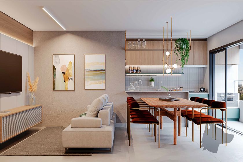 Living do Gallery Residence, da Louly Caixe Engenharia-6