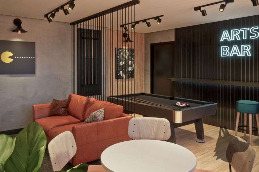 Sala de Jogos do empreendimento Arts Home Design Condominio Club