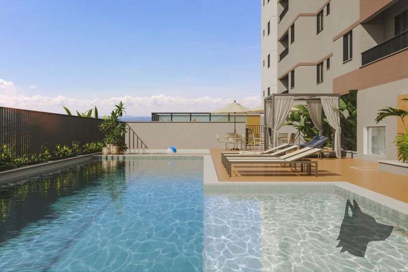 Piscina do empreendimento Una Areião