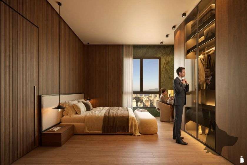 Quarto do empreendimento Brizza Studios